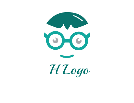 smiling face with glasses logo