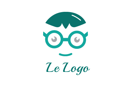 smiling face with glasses logo