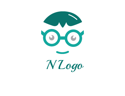 smiling face with glasses logo