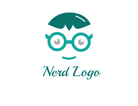 smiling face with glasses logo