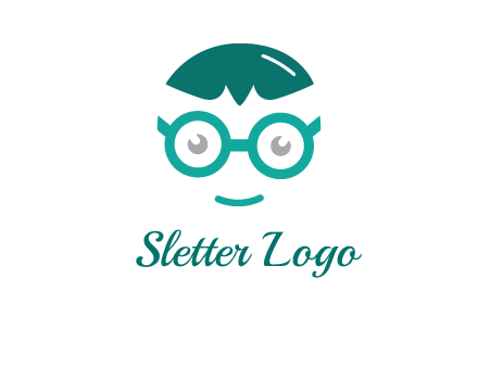 smiling face with glasses logo