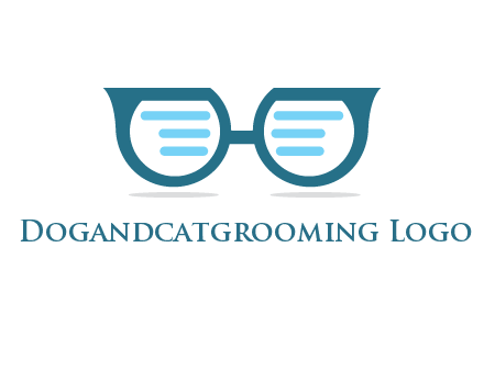 text in glasses logo