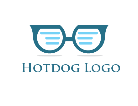 text in glasses logo