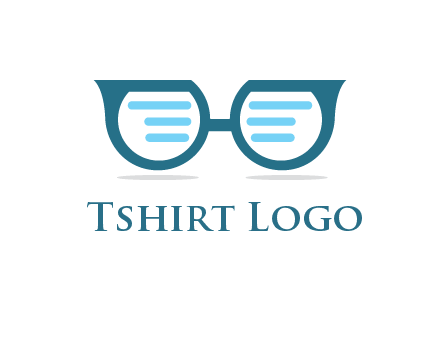 text in glasses logo