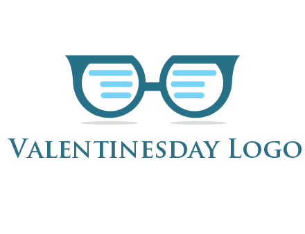 text in glasses logo