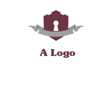 keyhole in shield logo