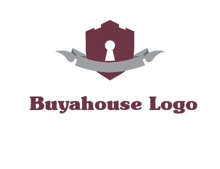 keyhole in shield logo