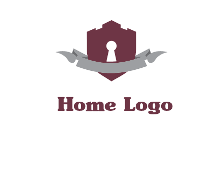 keyhole in shield logo