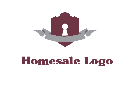 keyhole in shield logo