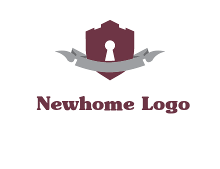 keyhole in shield logo