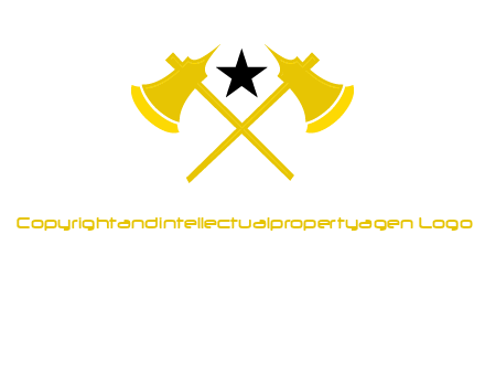 crossed battle axes with star logo