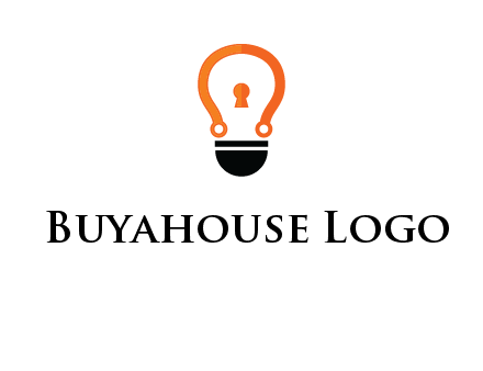 key whole in light bulb logo