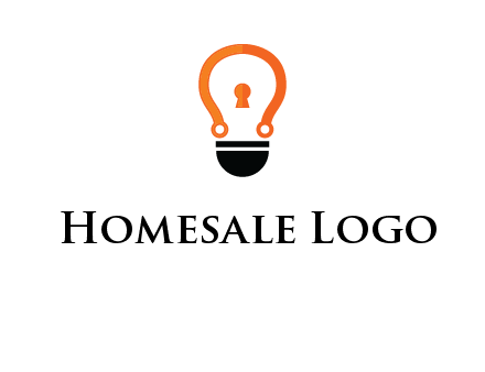 key whole in light bulb logo