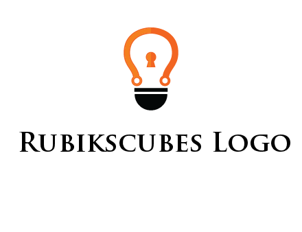 key whole in light bulb logo