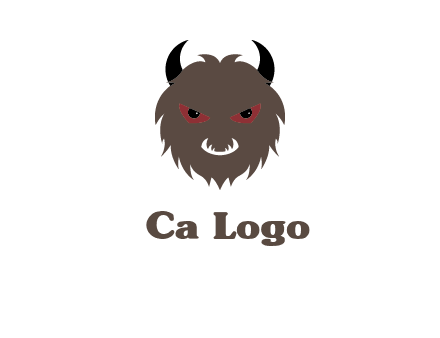 Minotaur icon or demon face logo