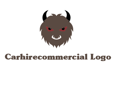 Minotaur icon or demon face logo