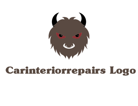 Minotaur icon or demon face logo