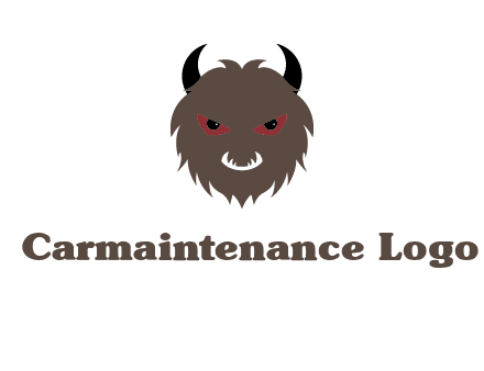 Minotaur icon or demon face logo