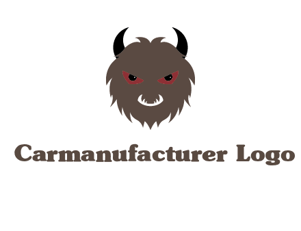 Minotaur icon or demon face logo