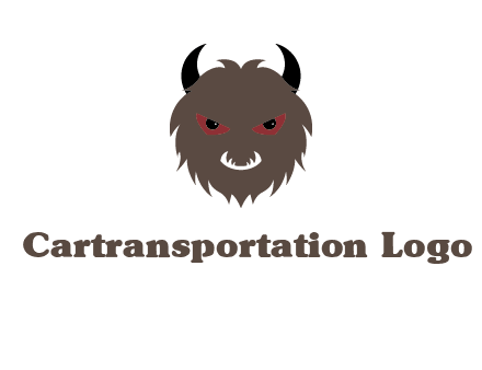 Minotaur icon or demon face logo