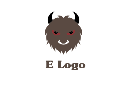 Minotaur icon or demon face logo