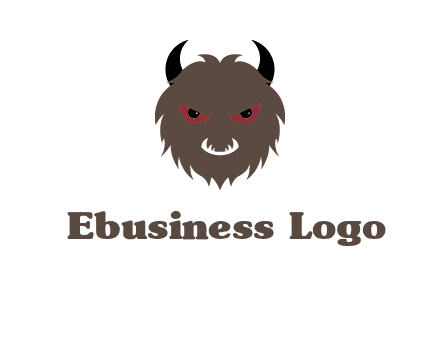 Minotaur icon or demon face logo