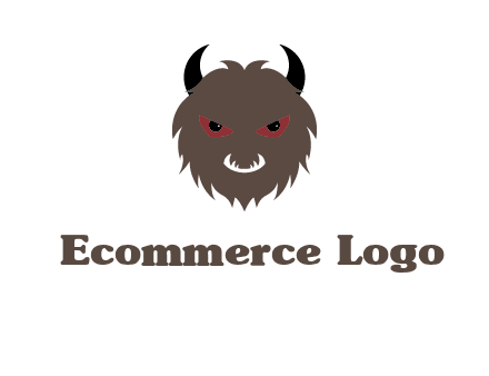 Minotaur icon or demon face logo