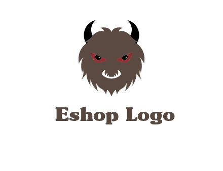 Minotaur icon or demon face logo