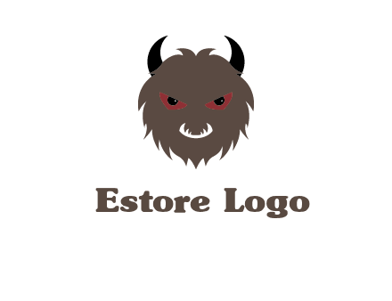 Minotaur icon or demon face logo