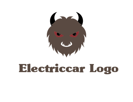 Minotaur icon or demon face logo