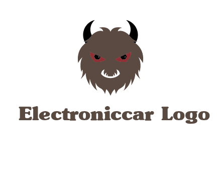 Minotaur icon or demon face logo