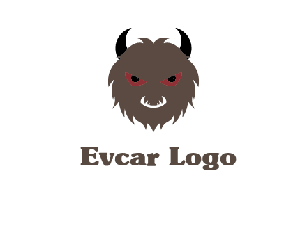 Minotaur icon or demon face logo