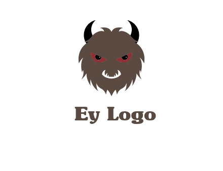 Minotaur icon or demon face logo