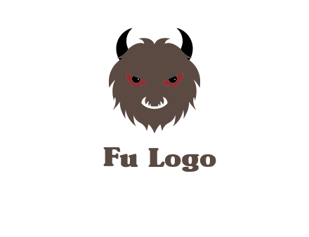 Minotaur icon or demon face logo