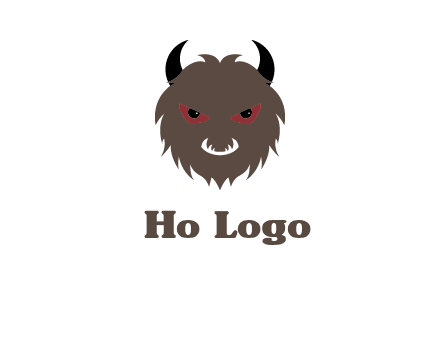 Minotaur icon or demon face logo