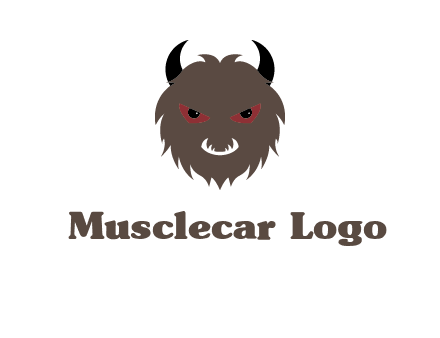 Minotaur icon or demon face logo