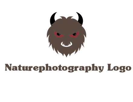 Minotaur icon or demon face logo