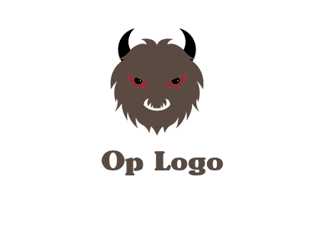 Minotaur icon or demon face logo