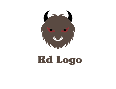 Minotaur icon or demon face logo