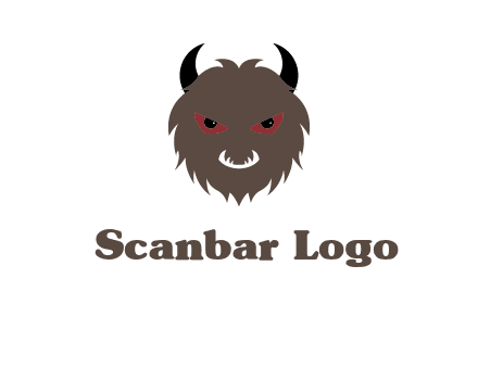 Minotaur icon or demon face logo