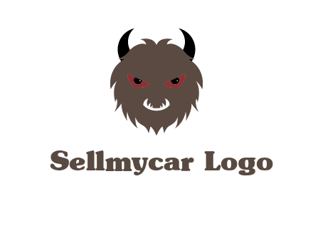 Minotaur icon or demon face logo