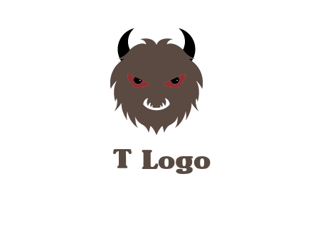 Minotaur icon or demon face logo