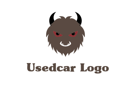 Minotaur icon or demon face logo