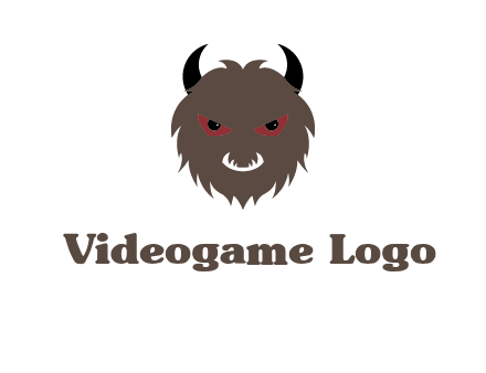 Minotaur icon or demon face logo