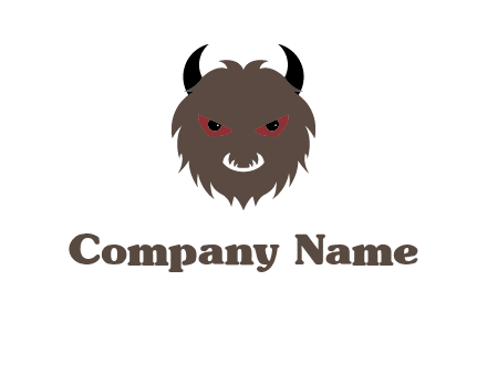 Minotaur icon or demon face logo