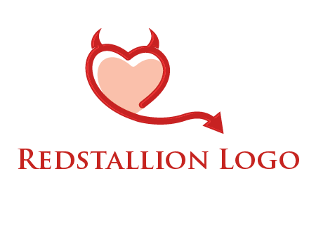 devil with heart logo