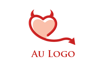 devil with heart logo