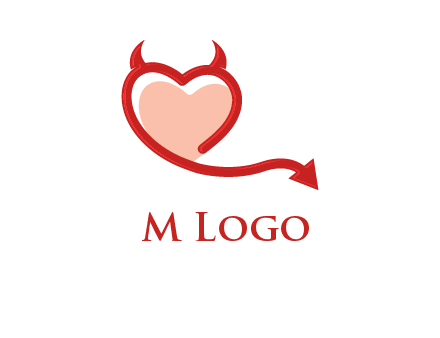 devil with heart logo