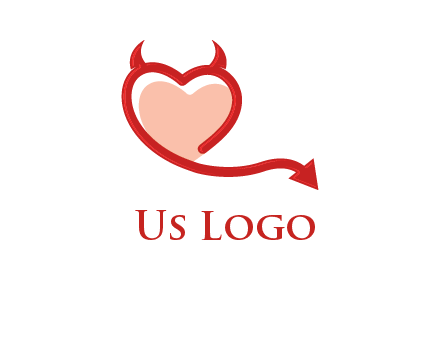 devil with heart logo