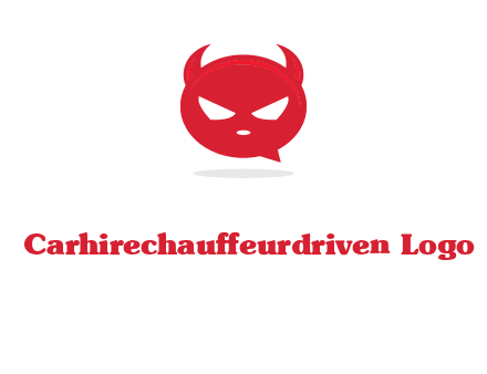 devil chat bubble logo